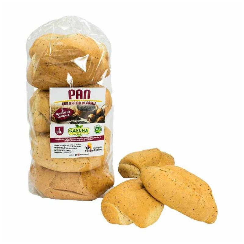Pan con Harina de Arroz 400 g Naruna