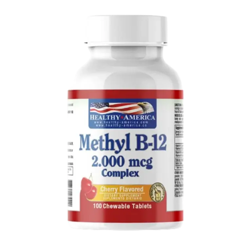 Methyl B-12 2000 mcg Healthy America Tabletas Masticables