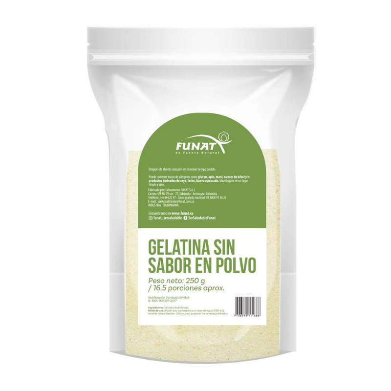 Gelatina sin Sabor x 250 g Funat