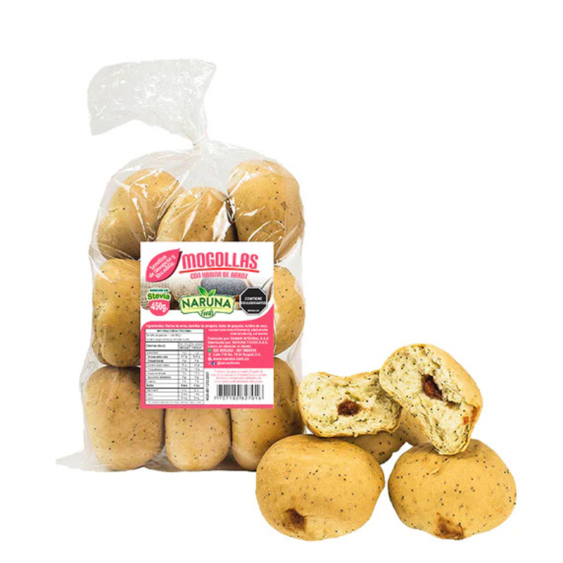 Mogollas con Harina de Arroz 450 g Naruna