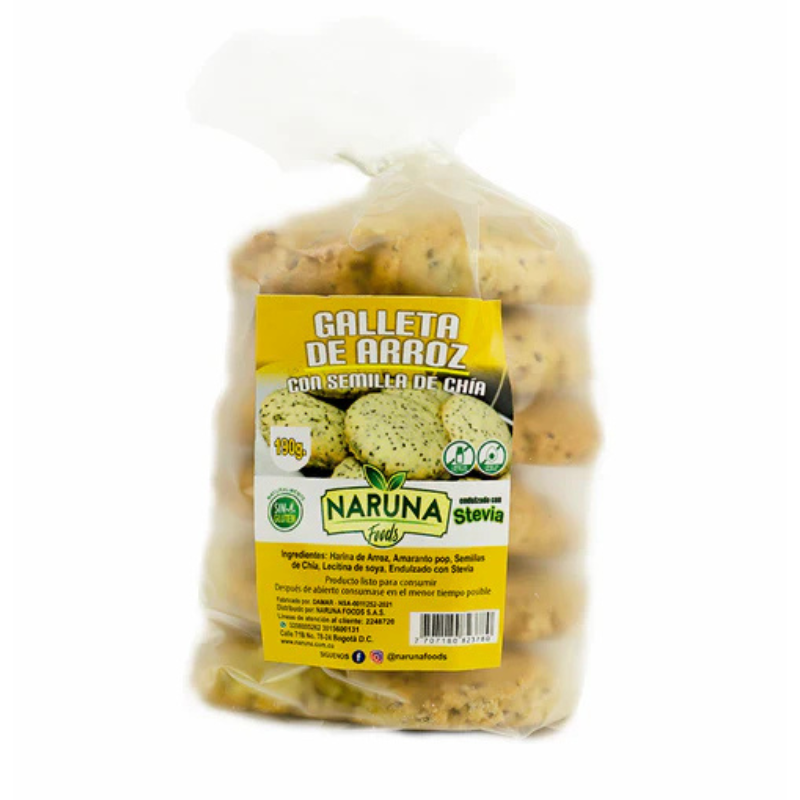 Galleta de Arroz con Chia 190 g Naruna