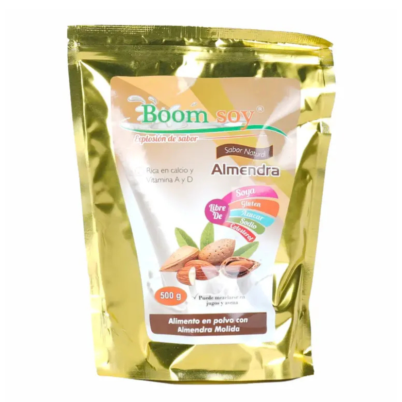 Alimento en Polvo con Almendra Molida 500 gramos Boom Soy
