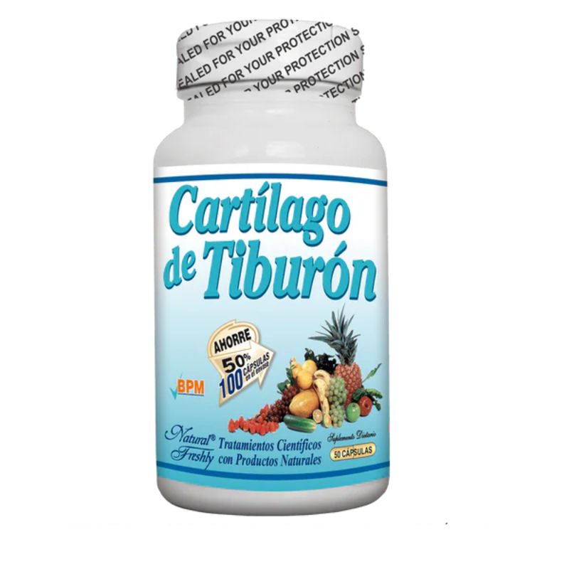 Cartílago de Tiburón 50 cápsulas Natural Freshly