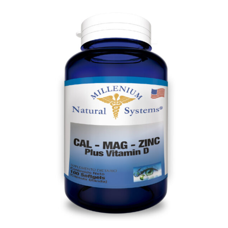Cal Mag Zinc Plus Vitamin D x 100 Softgels