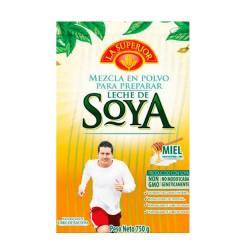 Leche De Soya en Polvo Miel 750 g La Superior