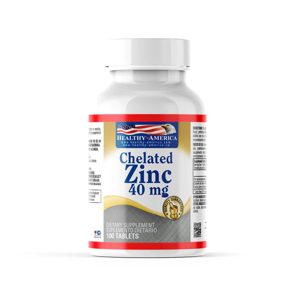 Chelated Zinc 40 Mg Healthy America